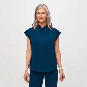 FIGS Deep Reef Rafaela Scrub Top